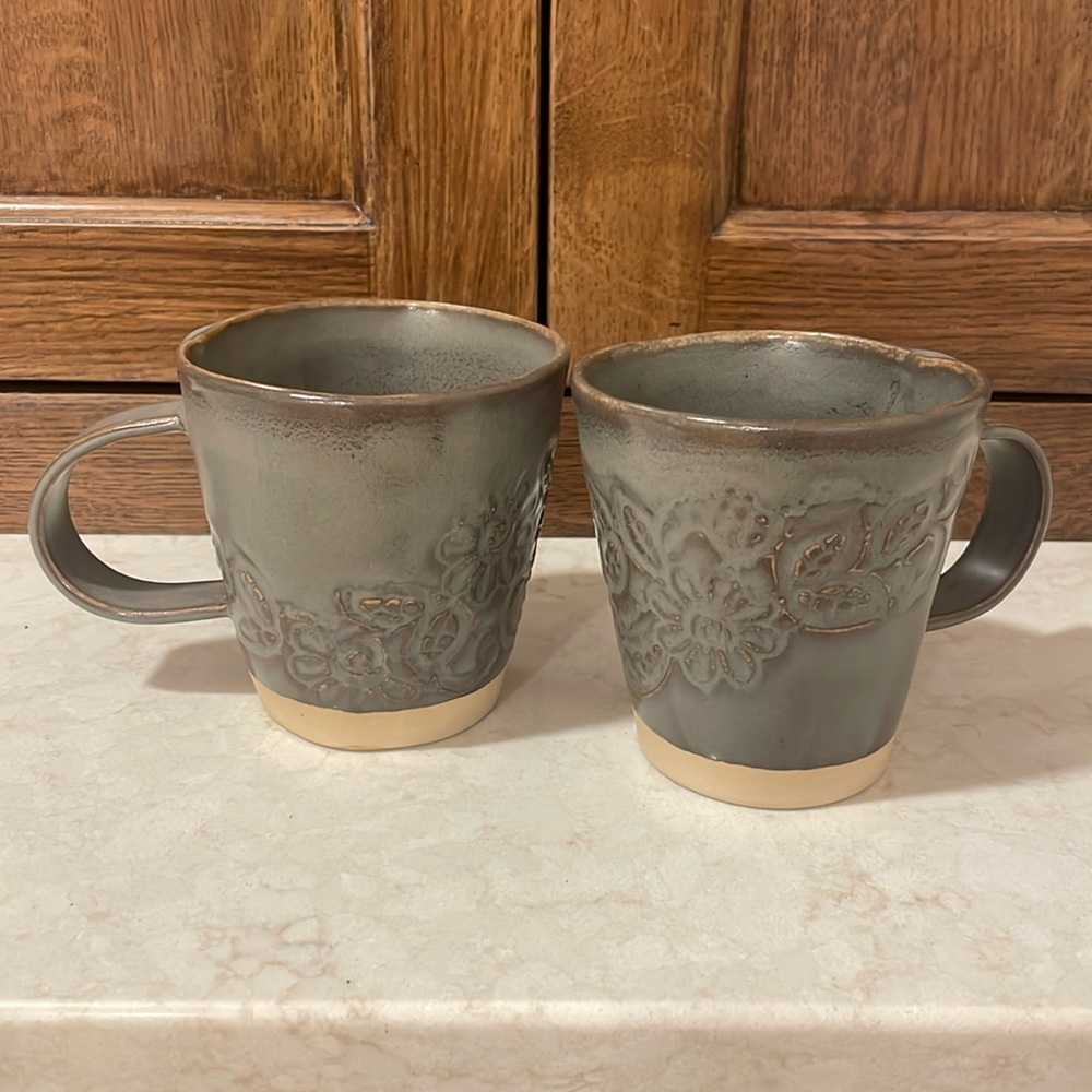 Handmade pottery mugs